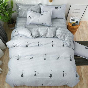 3D Green Guitar 5084 Bed Pillowcases Quilt