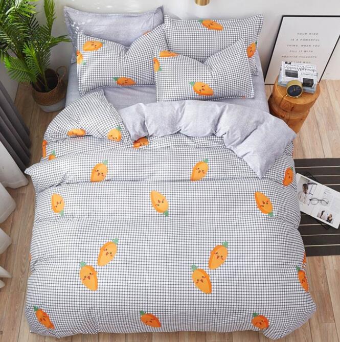 3D Small White Lattice Carrot 5122 Bed Pillowcases Quilt
