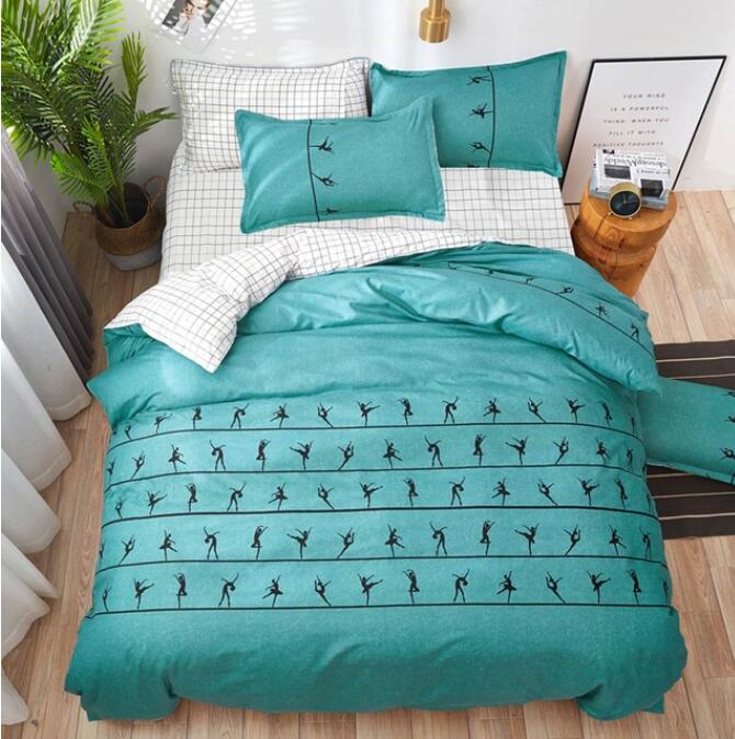 3D Green Human Movement 5099 Bed Pillowcases Quilt