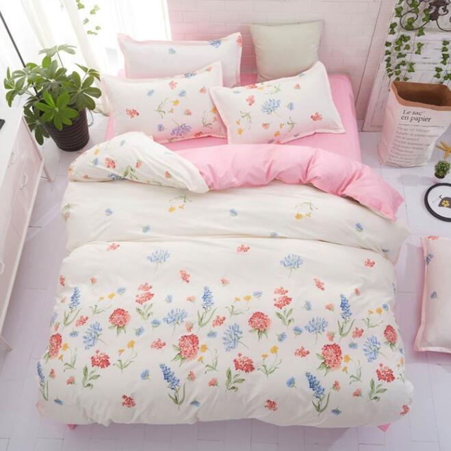 3D Red And Blue Flowers 5095 Bed Pillowcases Quilt