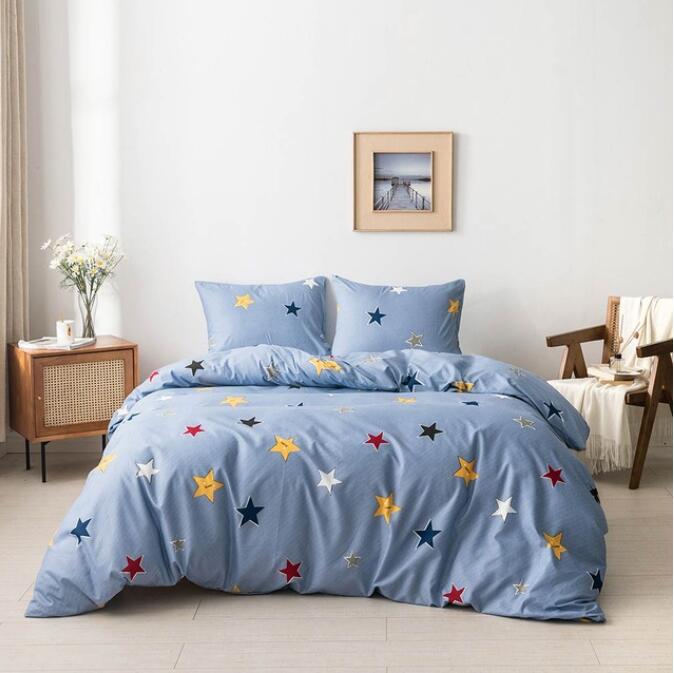 3D Colored Five-Pointed Star 12004 Bed Pillowcases Quilt