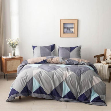 3D Triangle Block 7065 Bed Pillowcases Quilt