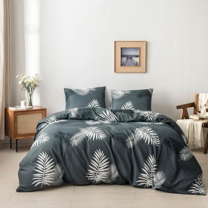 3D Big Leaves 7186 Bed Pillowcases Quilt
