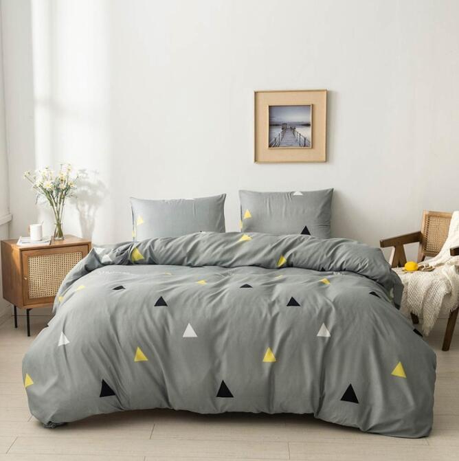 3D Gray Background Triangle 7082 Bed Pillowcases Quilt