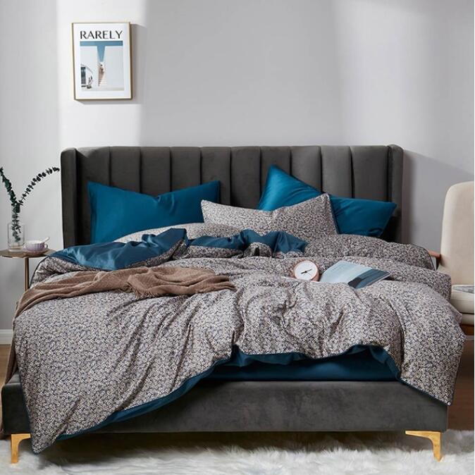 3D Grey Dark Flower 6153 Bed Pillowcases Quilt