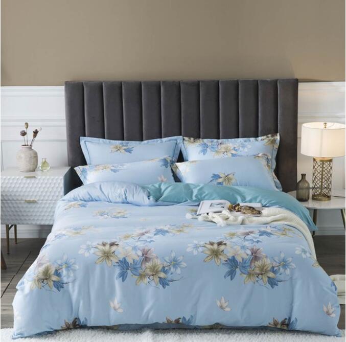 3D Sky Blue Flower 7109 Bed Pillowcases Quilt