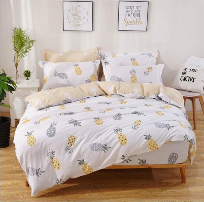 3D Gray Blue Pineapple 5127 Bed Pillowcases Quilt
