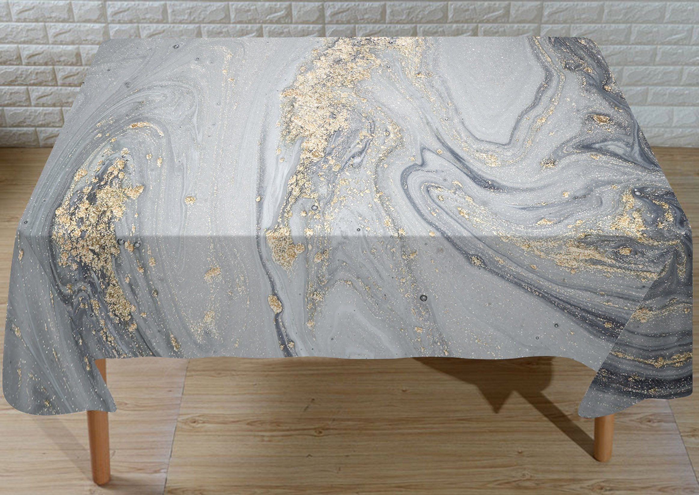 3D Silver Turbulence 61 Tablecloths Wallpaper AJ Wallpaper 