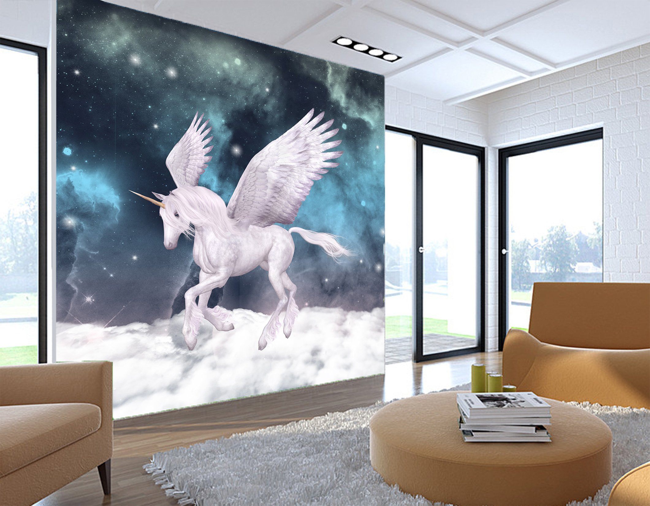 3D Star Unicorn Wings 132 Wallpaper AJ Wallpaper 