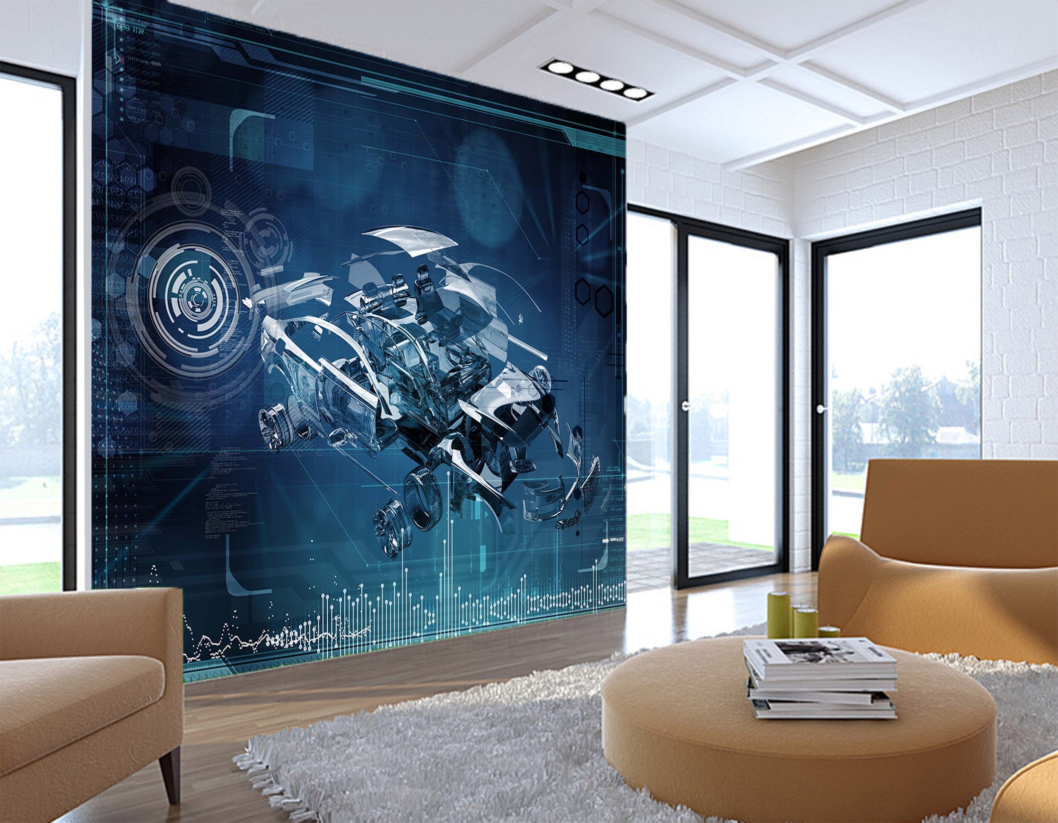 3D Transparent Car 403 Vehicle Wall Murals