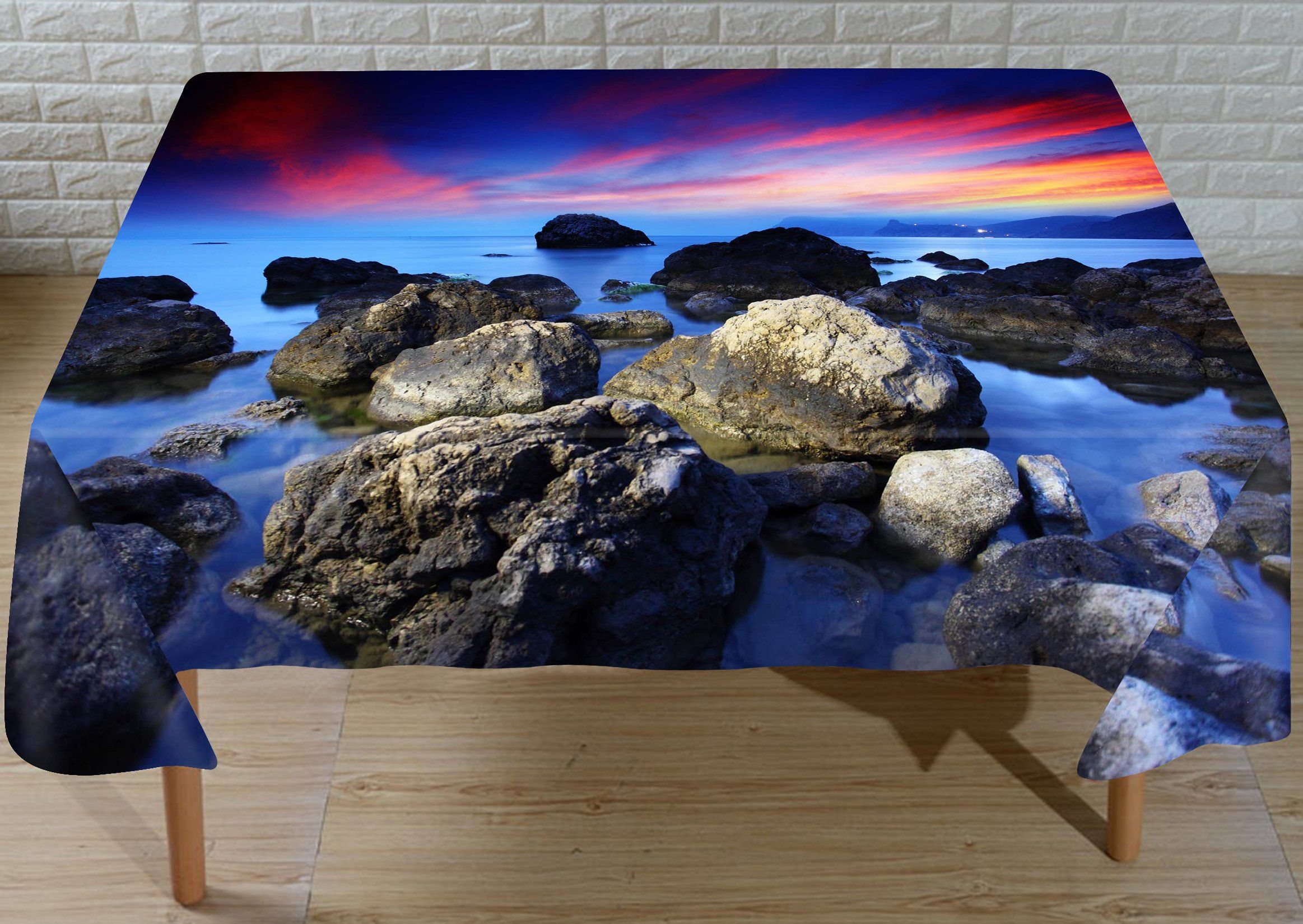 3D Sea Sunset Glows 831 Tablecloths Wallpaper AJ Wallpaper 