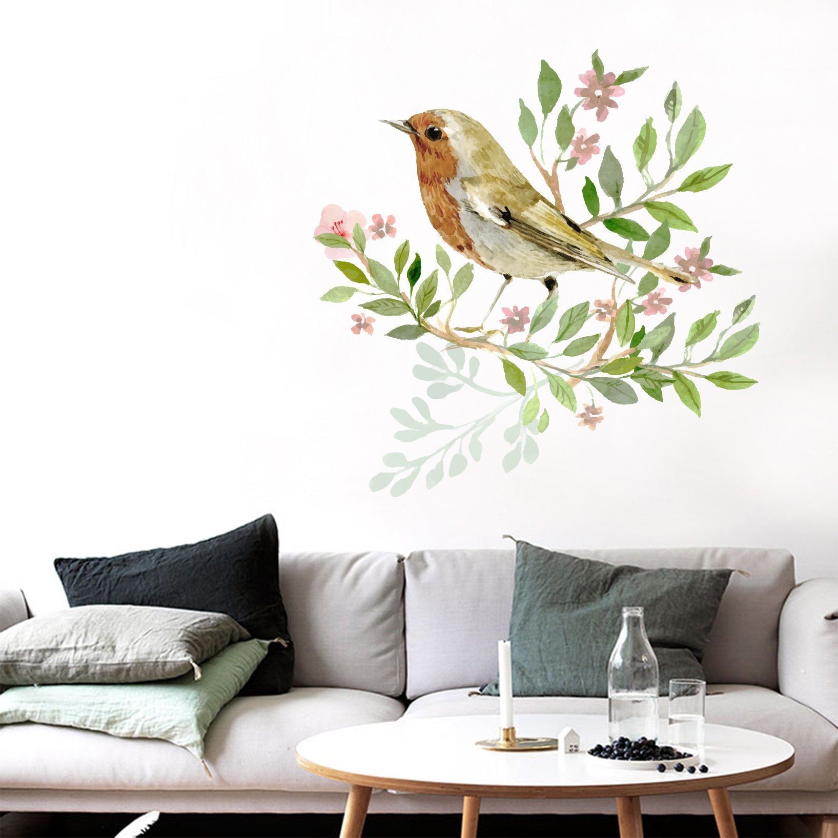 3D Bird Branch 223 Wall Stickers Wallpaper AJ Wallpaper 