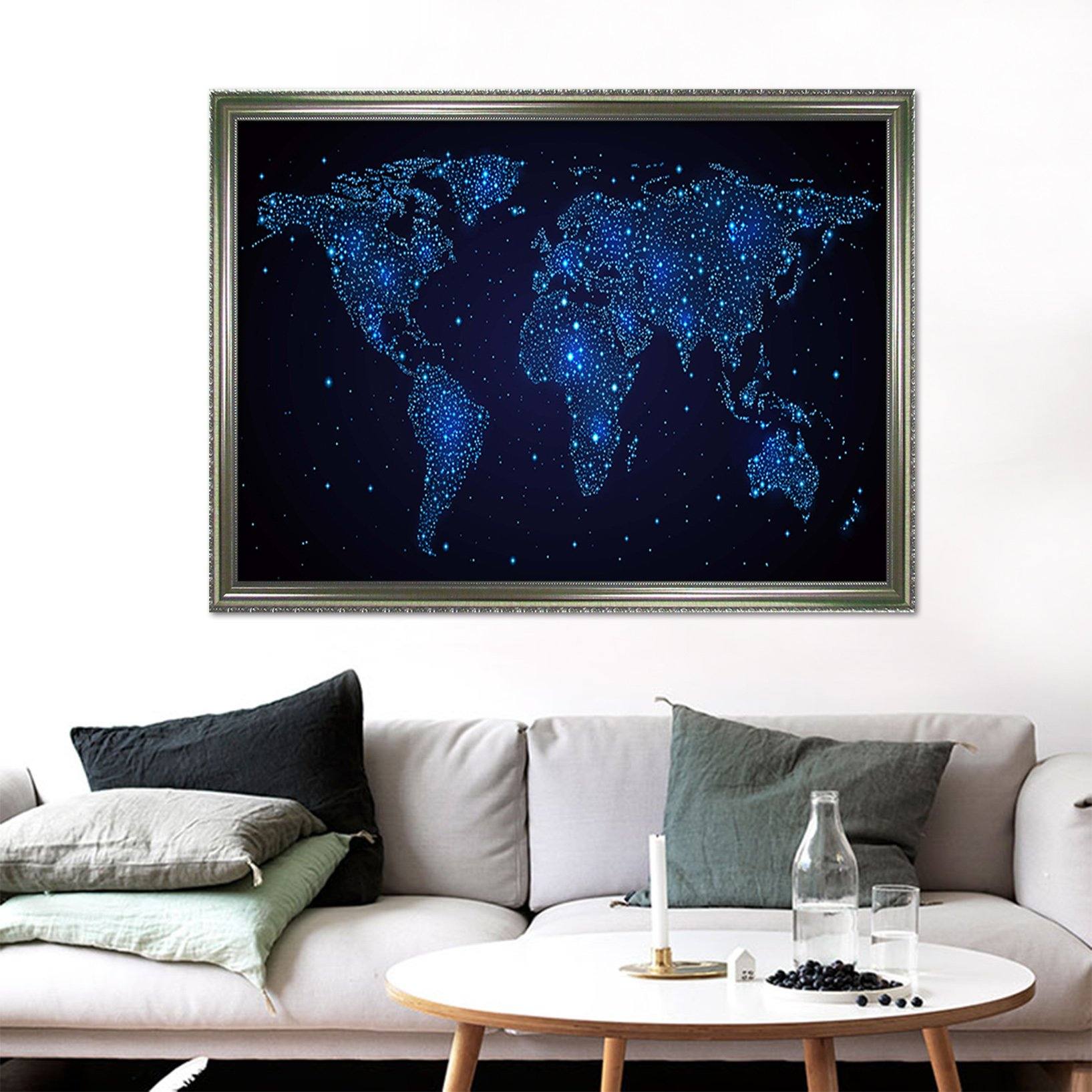 3D Milky Way Stars 101 Fake Framed Print Painting Wallpaper AJ Creativity Home 