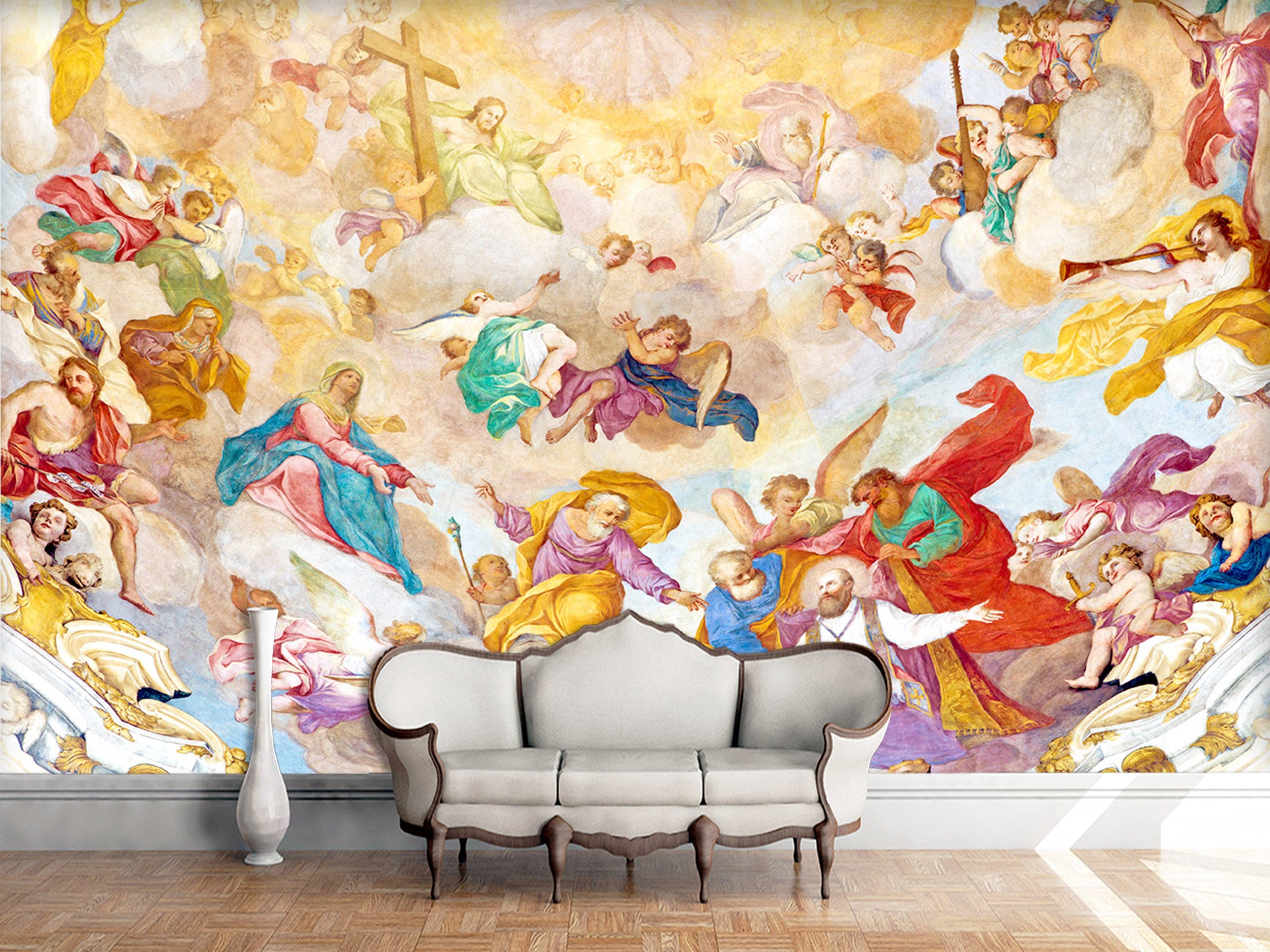 3D Golden Sky 1573 Wall Murals