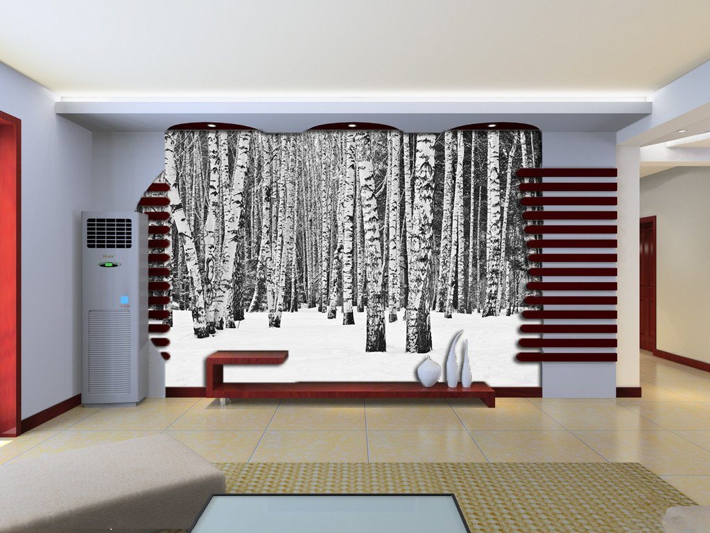 3D White Snow Trunk Forest 67 Wallpaper AJ Wallpaper 