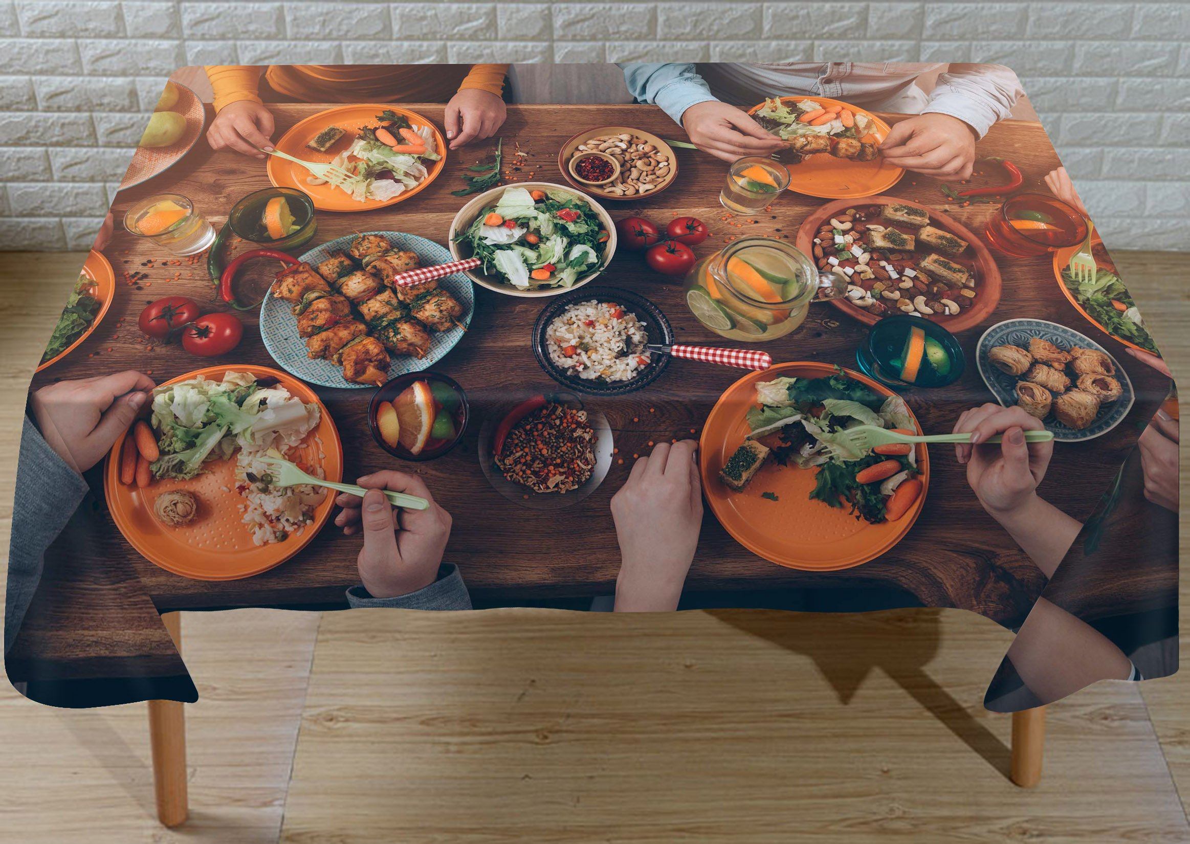 3D Various Food 681 Tablecloths Wallpaper AJ Wallpaper 
