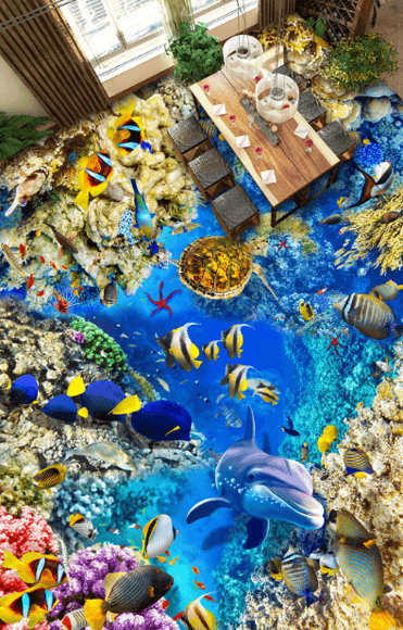 3D Undersea World Floor Mural Wallpaper AJ Wallpaper 2 