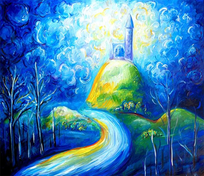 3D Color Painting Castle 2 Wallpaper AJ Wallpaper 