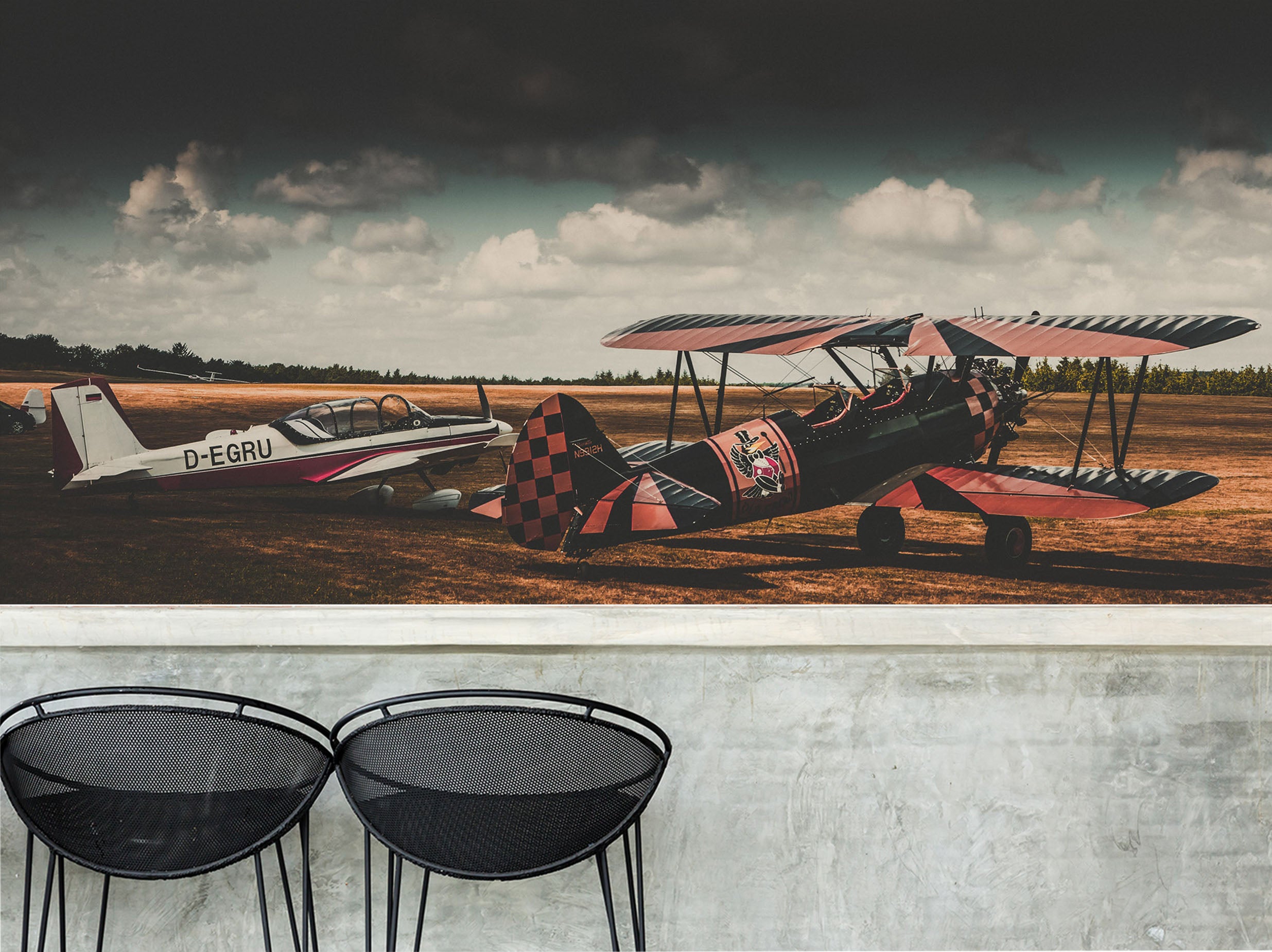 3D Panorama Aircraft 184 Vehicle Wall Murals