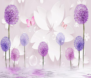 3D Purple Violet Flower 193 Wallpaper AJ Wallpaper 