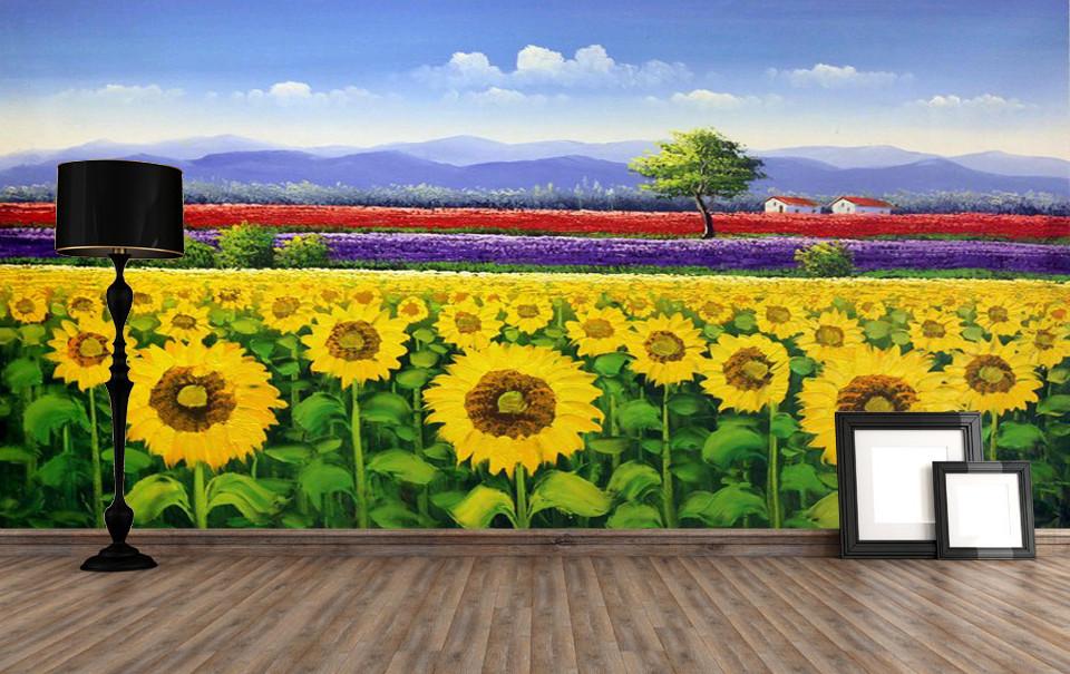 Sunflowers Field Wallpaper AJ Wallpaper 