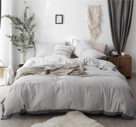 3D Light Gray 17035 Bed Pillowcases Quilt