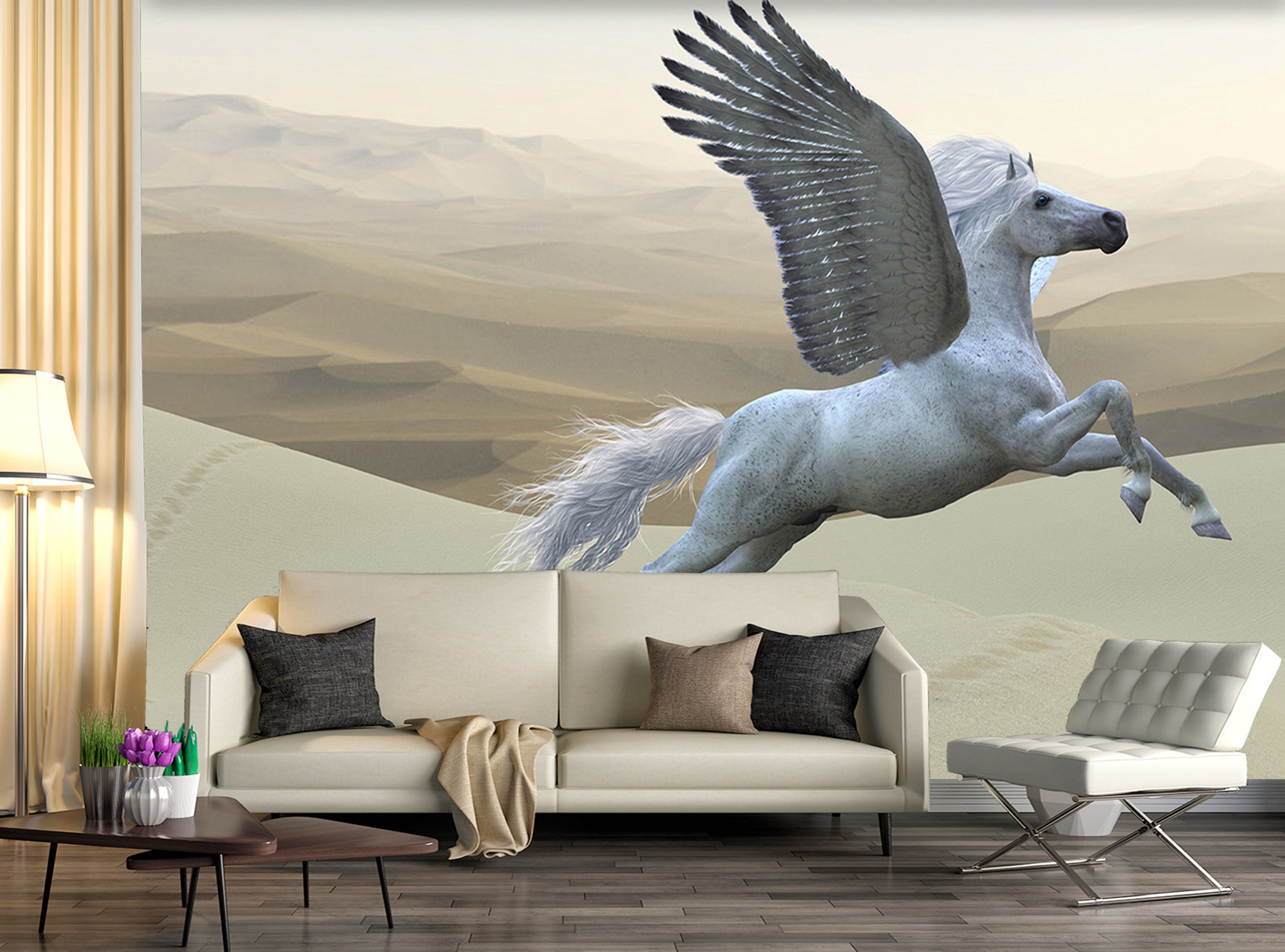 3D Wing Horse 1587 Wall Murals