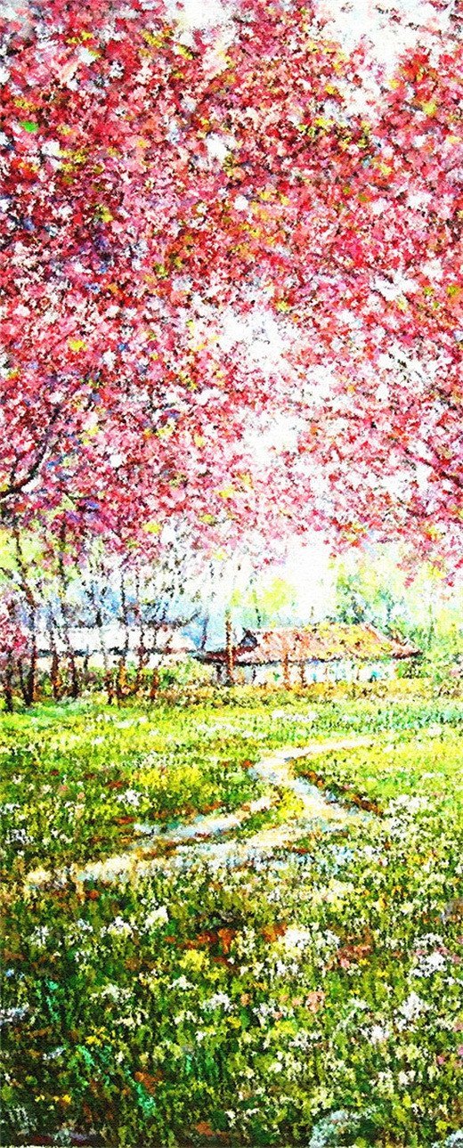 3D spring flowers bloom door mural Wallpaper AJ Wallpaper 