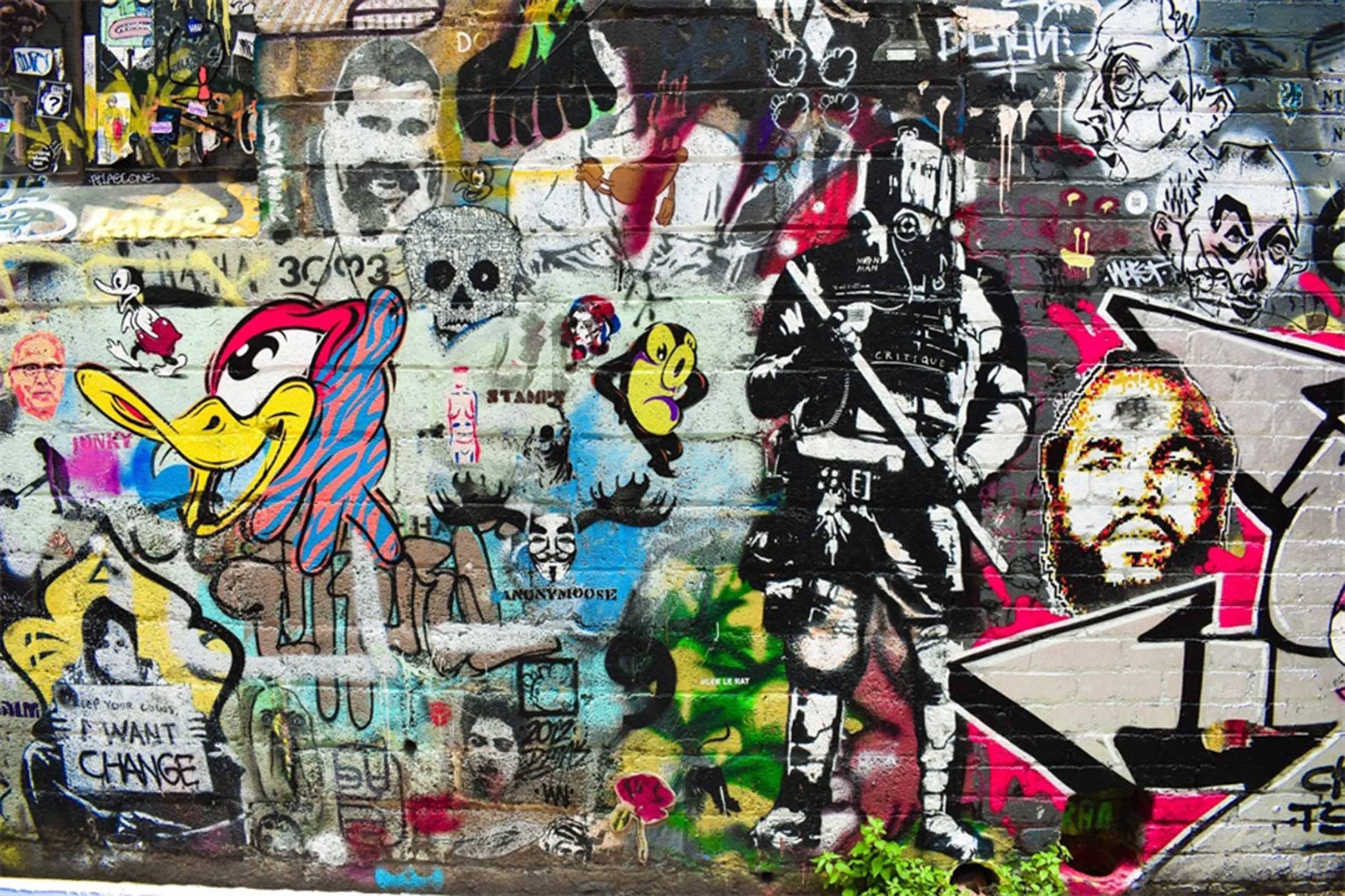3D Graffiti Characters 302 Garage Door Mural Wallpaper AJ Wallpaper 