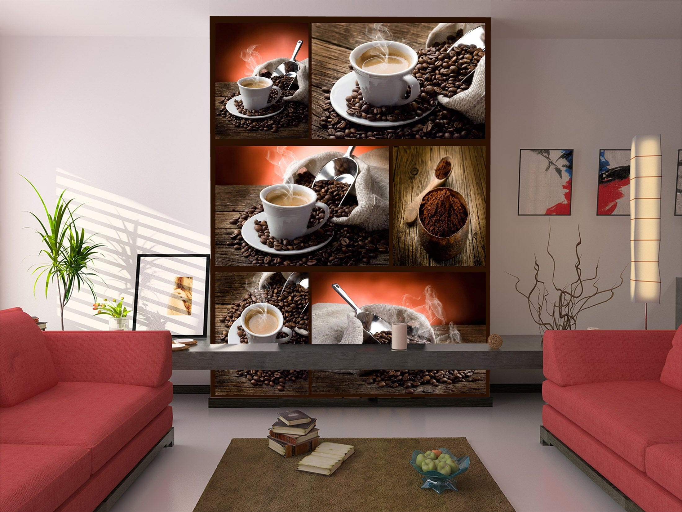 3D Coffee Beans 1100 Wall Murals Wallpaper AJ Wallpaper 2 