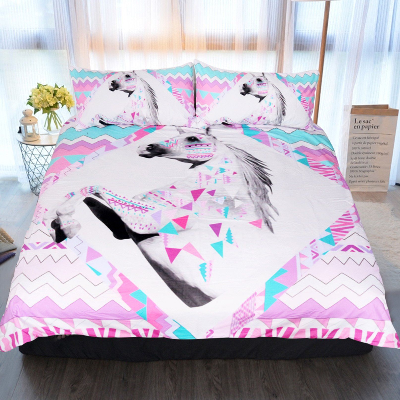 3D Geometric Unicornr 152 Bed Pillowcases Quilt Wallpaper AJ Wallpaper 
