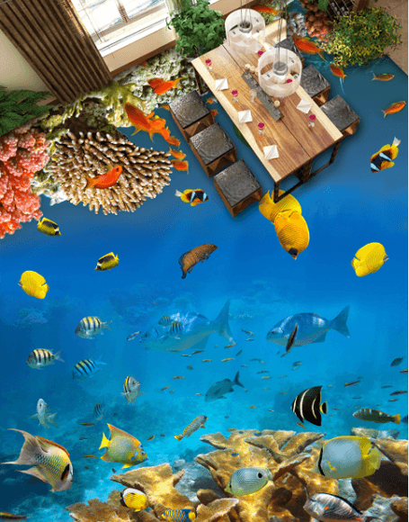 3D Underocean World Floor Mural Wallpaper AJ Wallpaper 2 