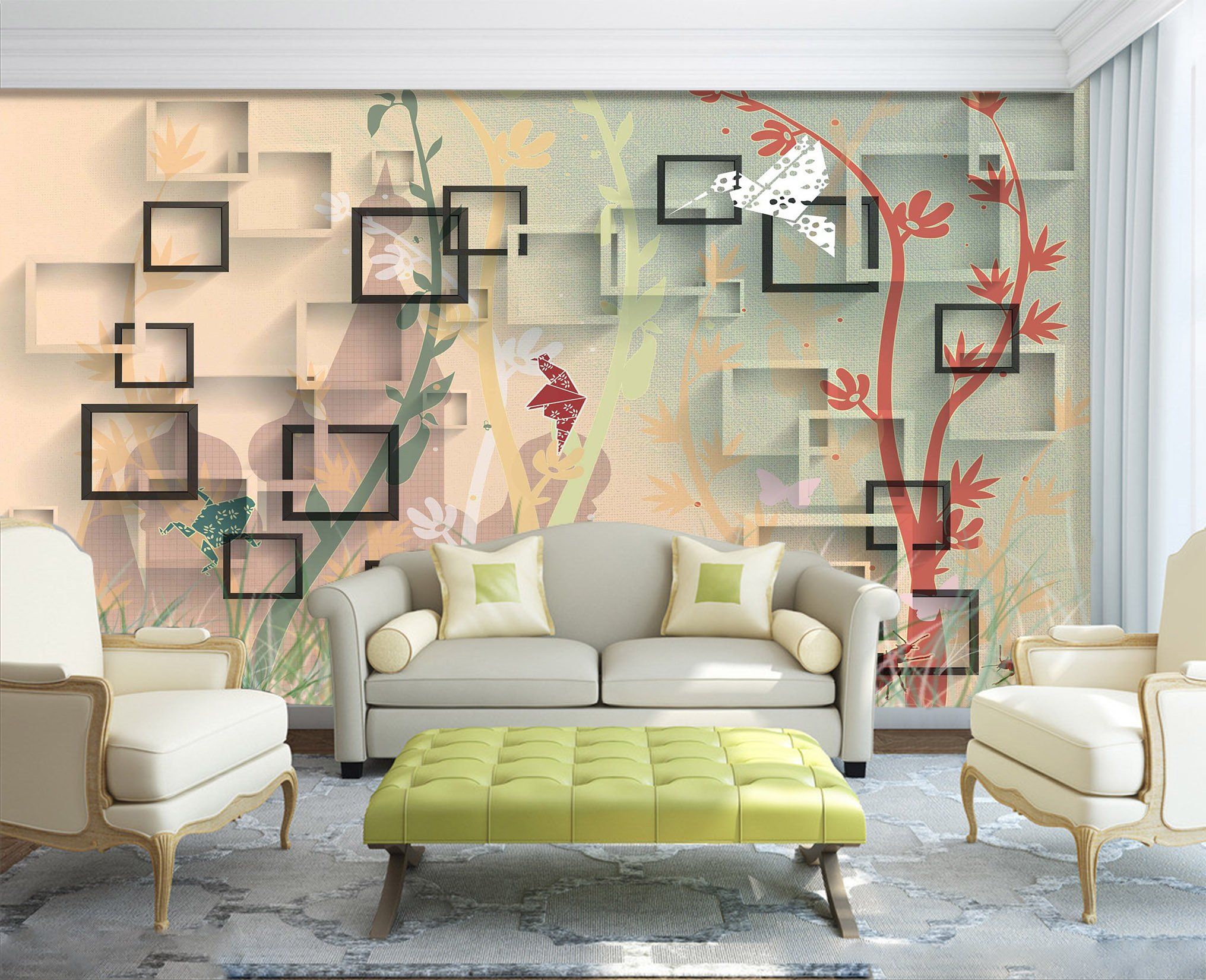 3D Paper Crane 616 Wallpaper AJ Wallpaper 