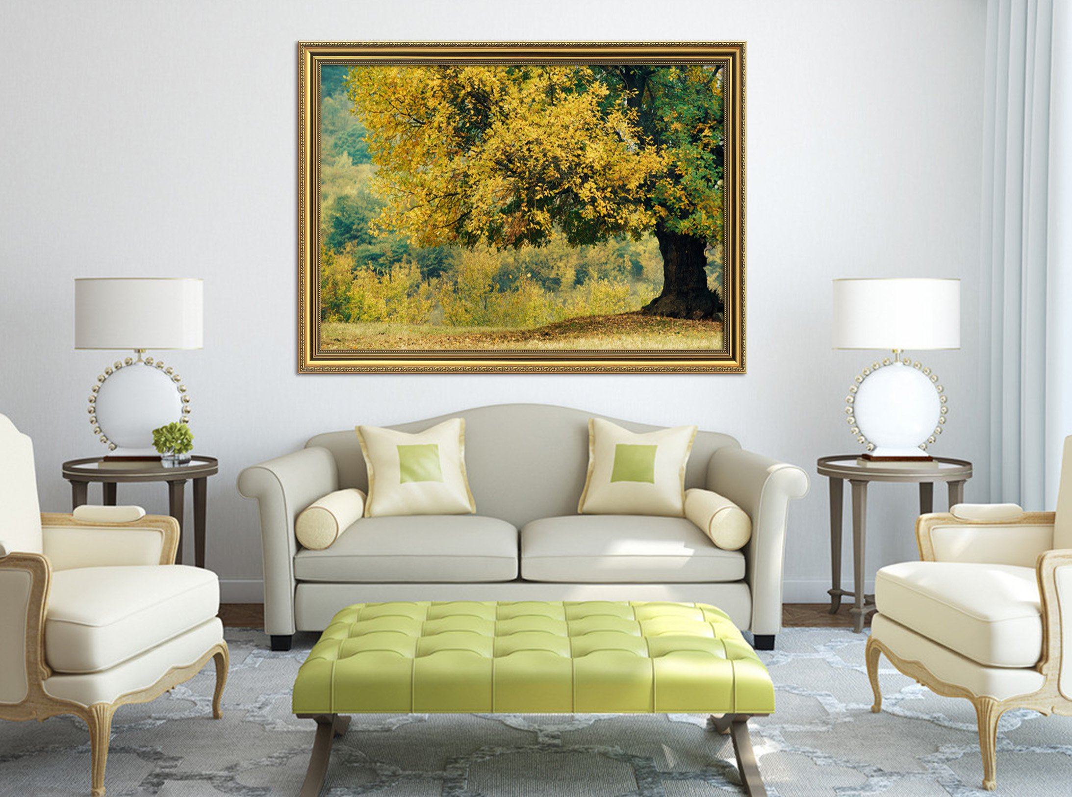 3D Lush Trees 0198 Fake Framed Print Painting Wallpaper AJ Creativity Home 