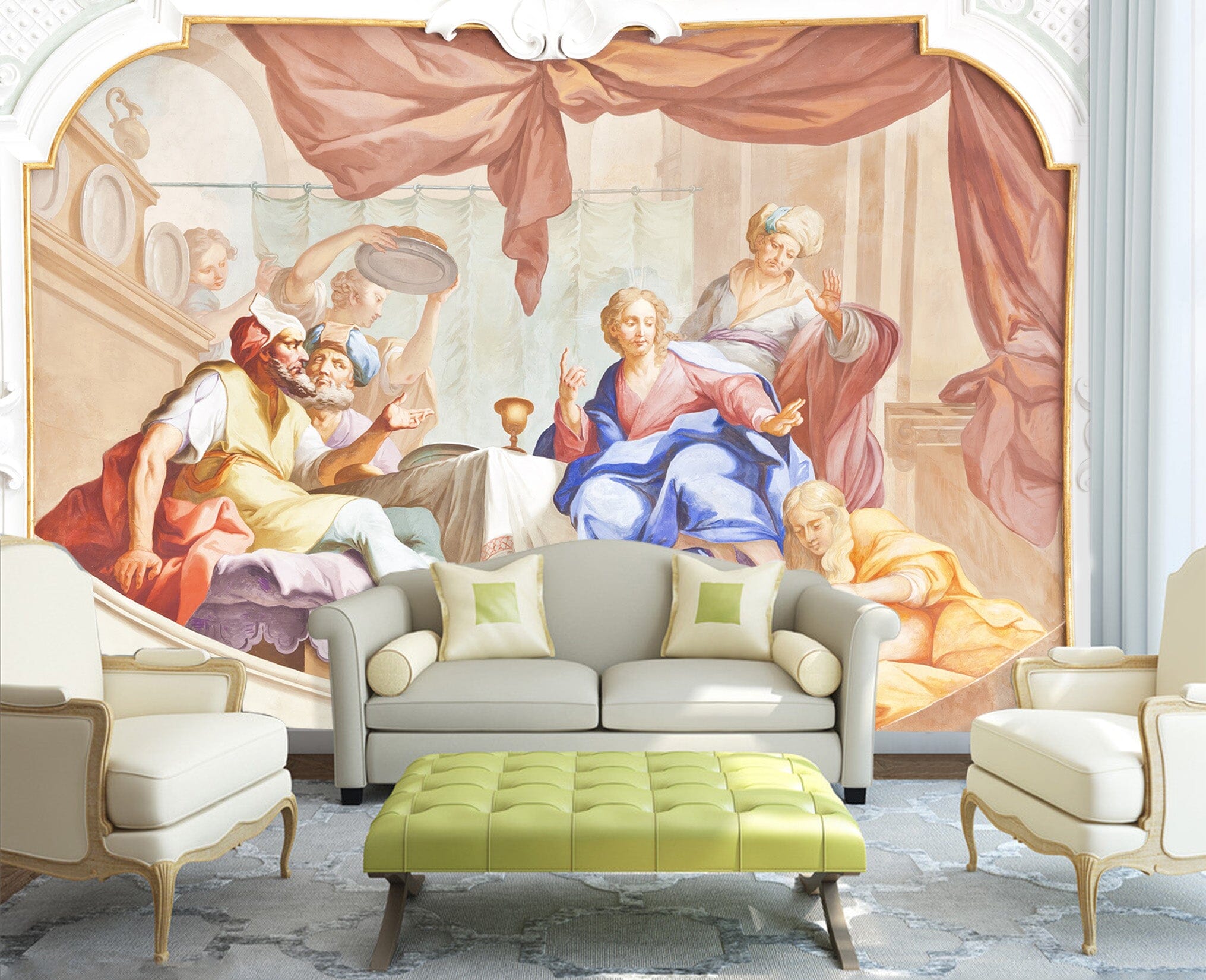 3D family Gathering 1515 Wall Murals Wallpaper AJ Wallpaper 2 