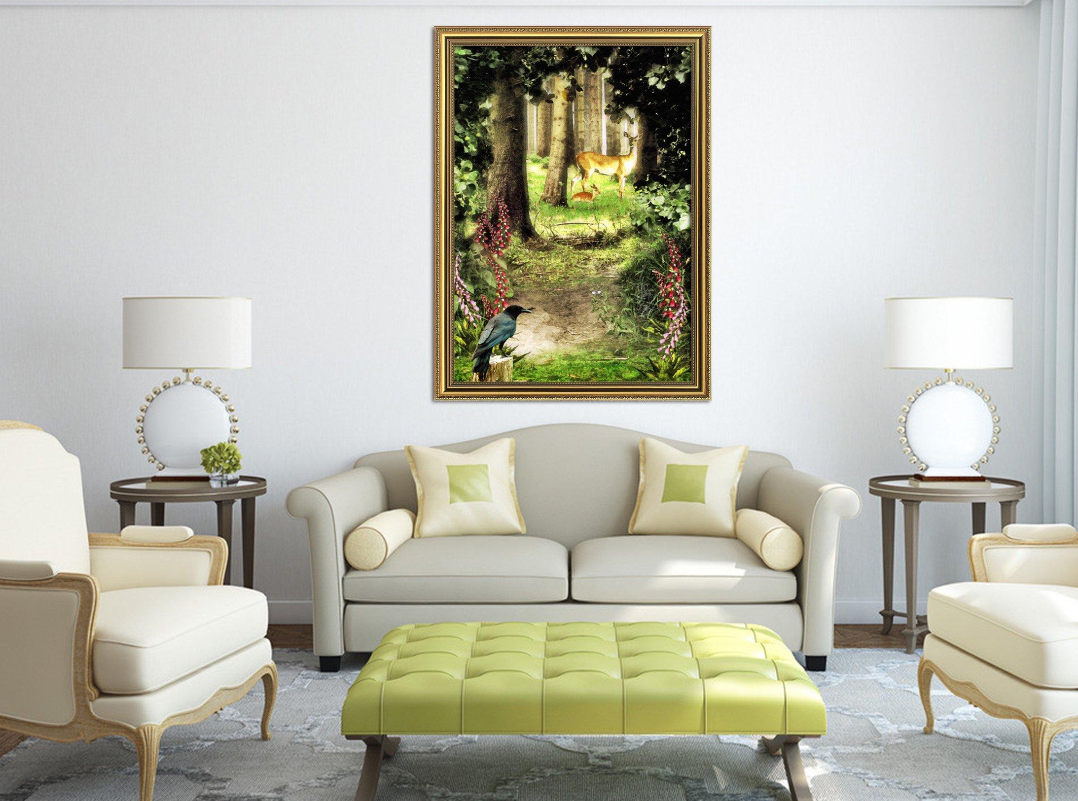 3D Forest Animals 124 Fake Framed Print Painting Wallpaper AJ Creativity Home 