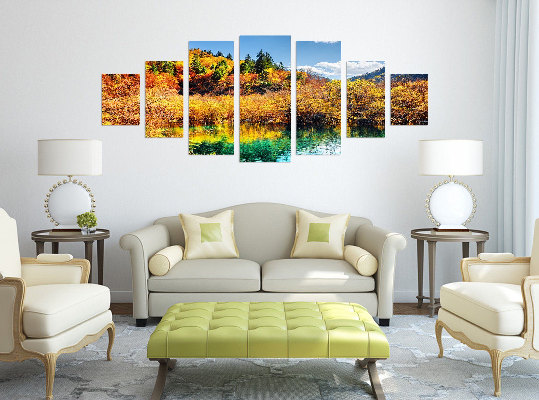3D Maple River 089 Unframed Print Wallpaper Wallpaper AJ Wallpaper 