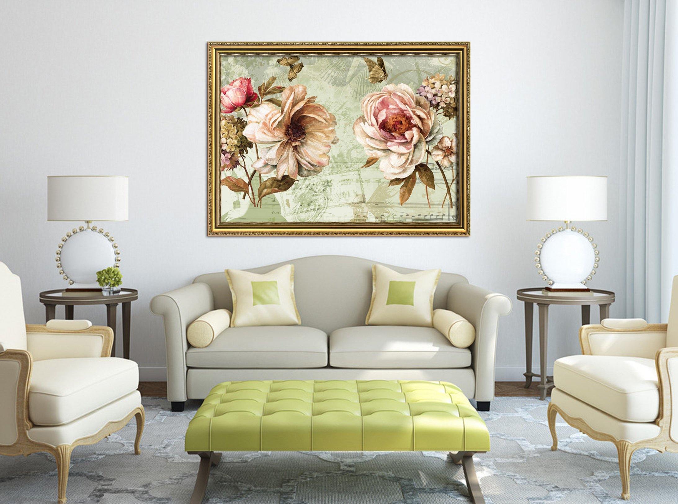 3D Flower Open 040 Fake Framed Print Painting Wallpaper AJ Creativity Home 