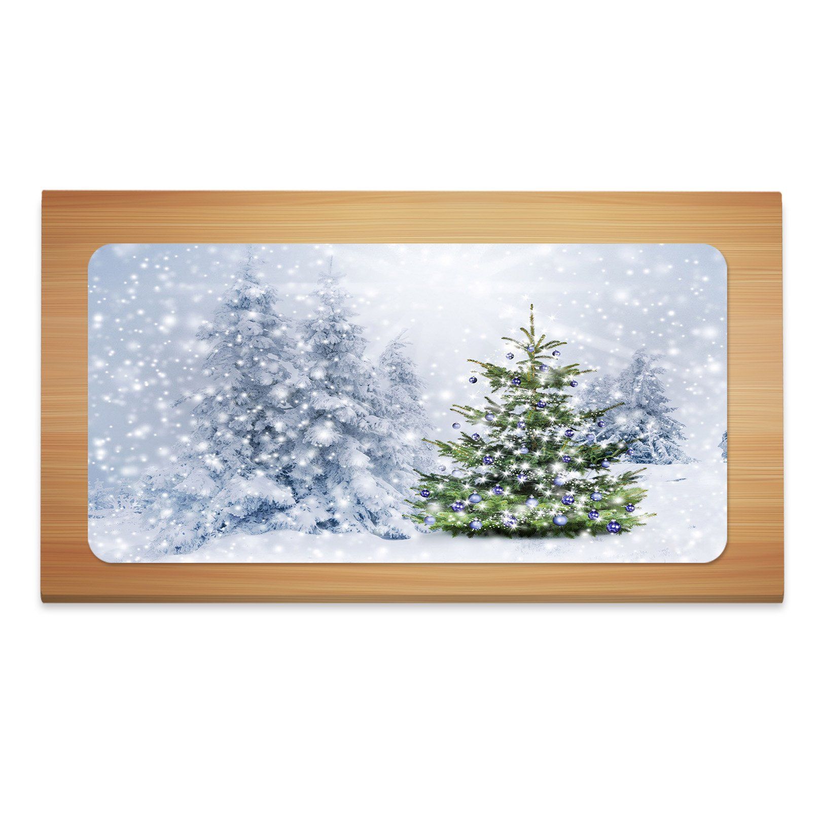 3D Snow Field Christmas tree 1 Desk Mat Mat AJ Creativity Home 