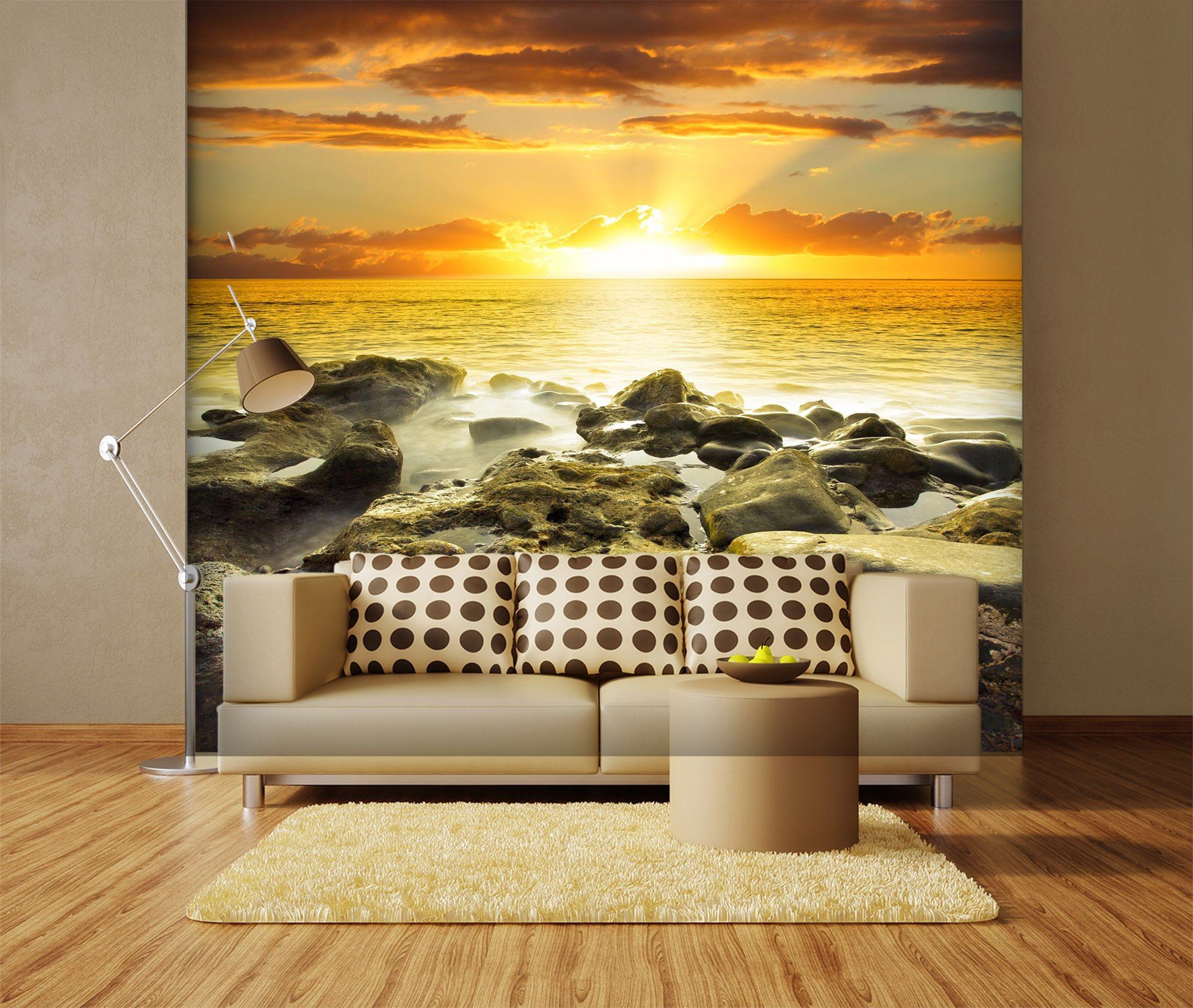3D Stone Sunset 751 Wallpaper AJ Wallpaper 