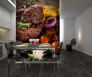 3D Delicious Steak 031 Food Wall Murals Wallpaper AJ Wallpaper 2 