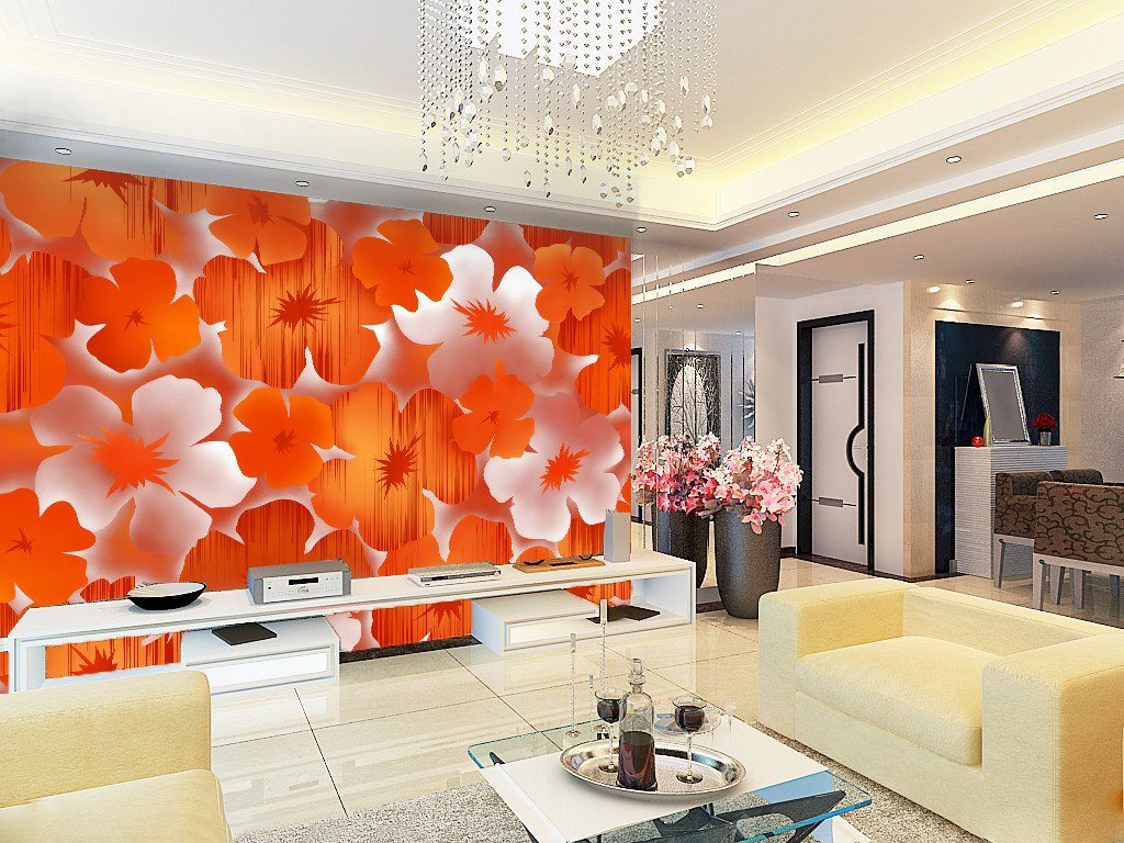 3D Orange Petal Flower 921 Wallpaper AJ Wallpaper 