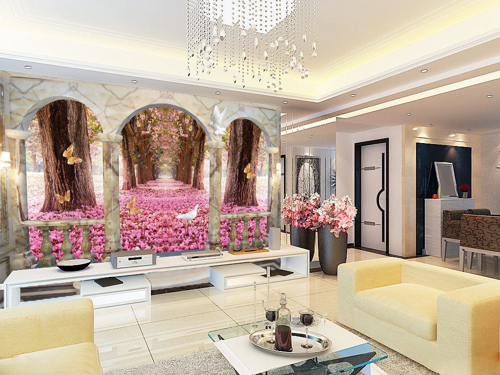 3D Pink Cherry Flower 63 Wallpaper AJ Wallpaper 