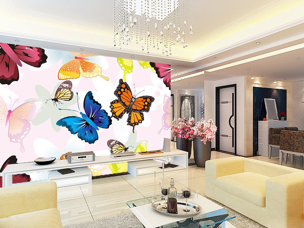 3D Color Butterflies 290 Wallpaper AJ Wallpaper 