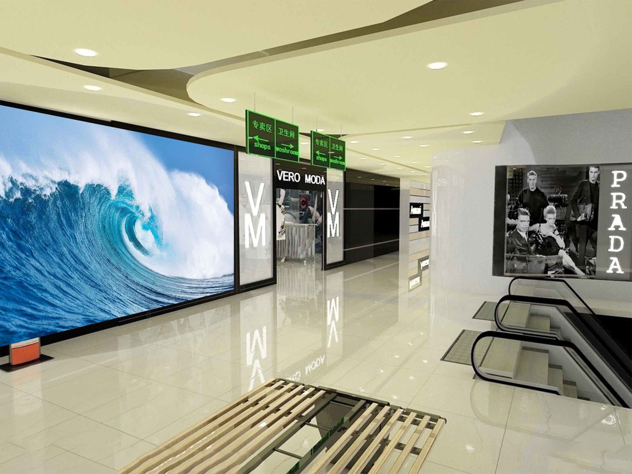 3D White Ocean Wave 130 Wall Murals Wallpaper AJ Wallpaper 2 