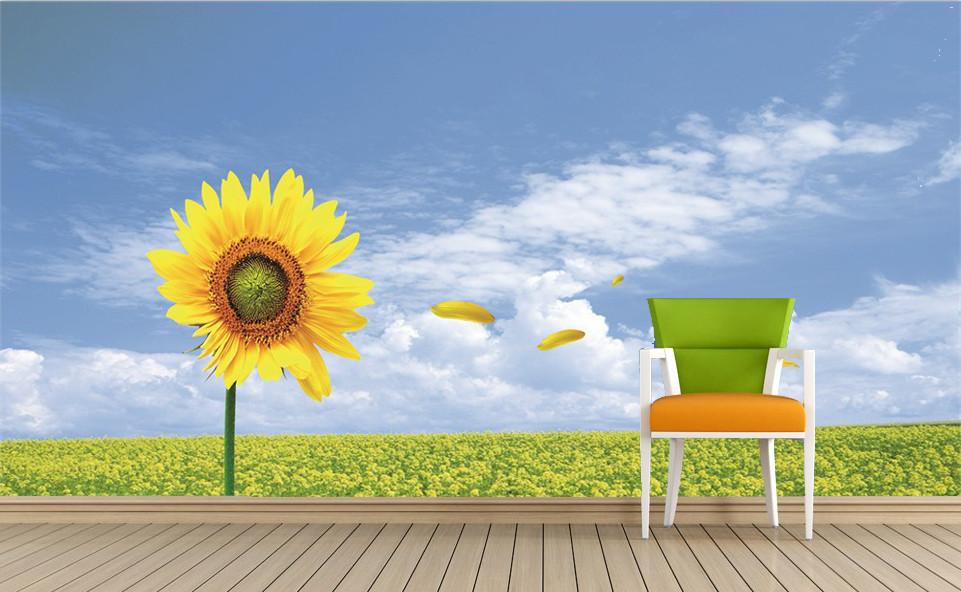 Bloooming Sunflower Wallpaper AJ Wallpaper 