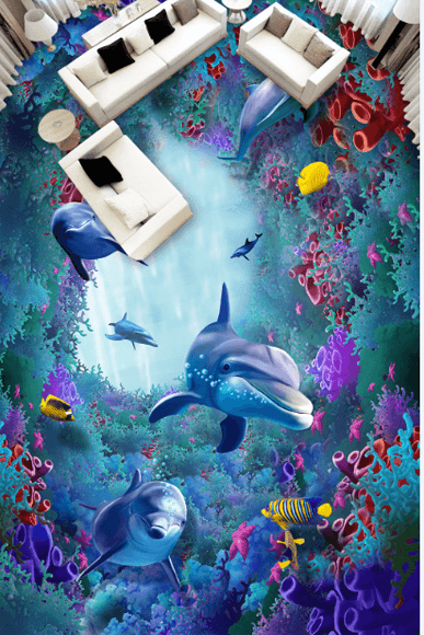 3D Beautiful Sea Bottom Floor Mural Wallpaper AJ Wallpaper 2 