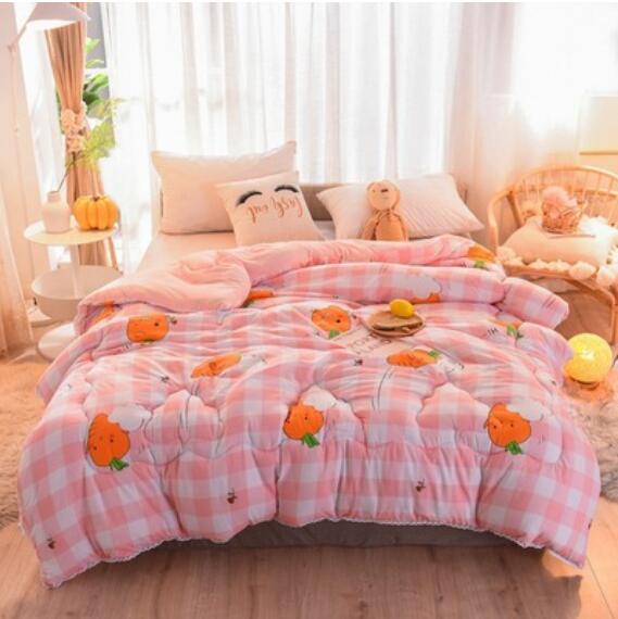 3D Pink Lattice Carrot 18137 Bed Pillowcases Quilt