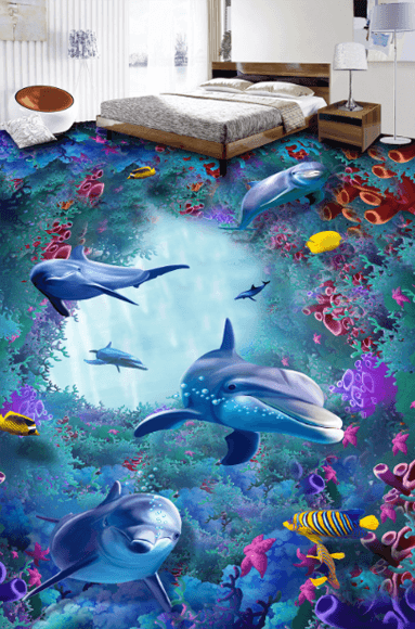 3D Beautiful Sea Bottom Floor Mural Wallpaper AJ Wallpaper 2 