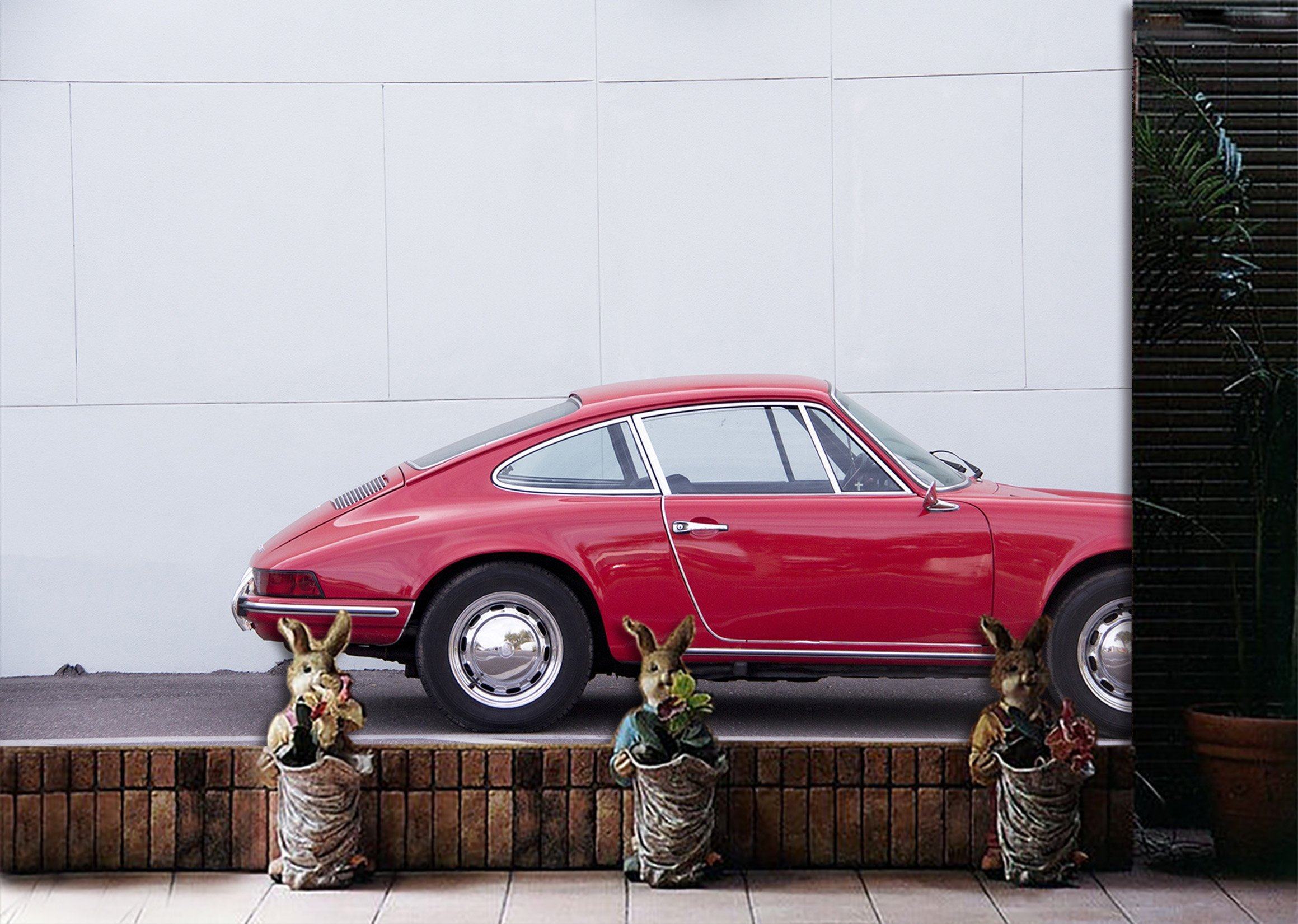 3D Red Car 936 Vehicle Wall Murals Wallpaper AJ Wallpaper 2 